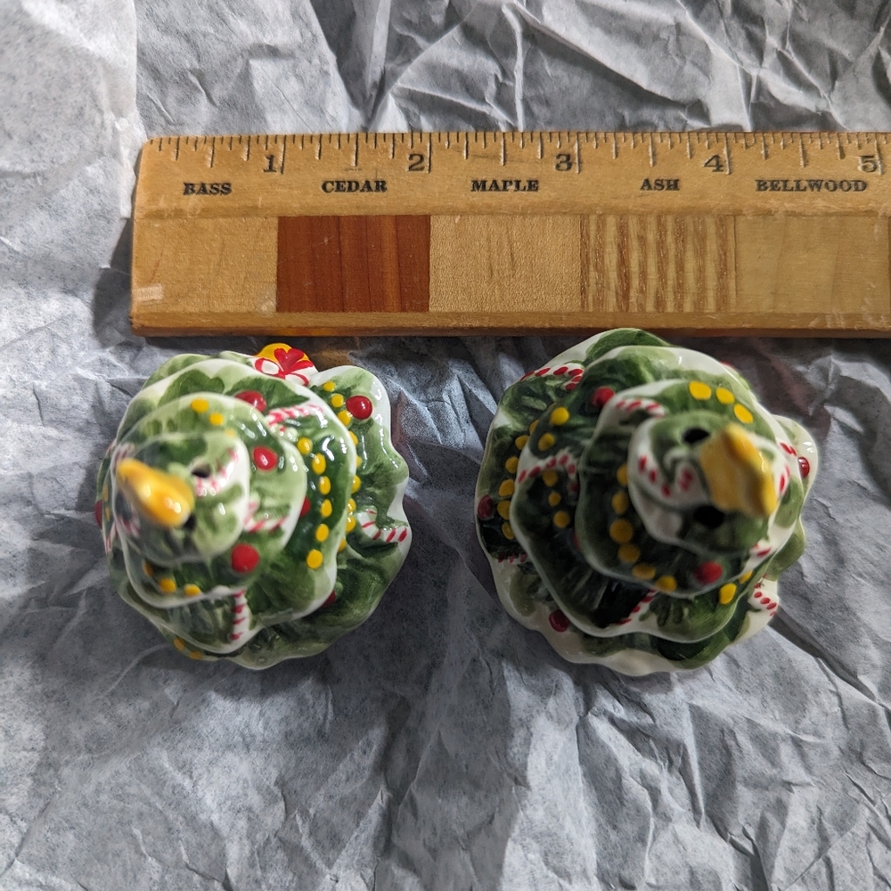 Vintage Christmas tree salt and pepper